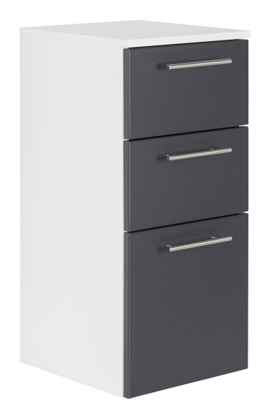 Midischrank VIVA weiss/anthrazit seidenglanz