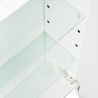 Spiegelschrank 70cm weiß hochglanz mit Design LED-Lampe