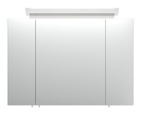 Spiegelschrank 90cm weiß hochglanz mit Design...