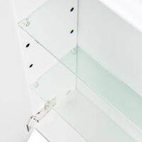 Spiegelschrank 60cm weiß hochglanz mit Design LED-Lampe