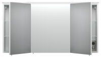 Spiegelschrank 120cm weiß hochglanz mit LED-Acrylglaslampe