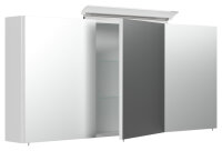 Spiegelschrank 140cm weiß hochglanz mit Design...