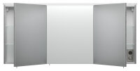 Spiegelschrank 140cm Beton-Optik mit LED-Acrylglaslampe