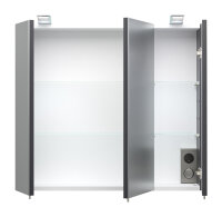 Spiegelschrank anthrazit 70cm mit LED-Beleuchtung