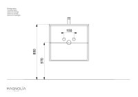 Waschtisch HOMELINE 60,5cm weiß hochglanz