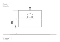 Waschtisch HOMELINE 81cm weiß hochglanz