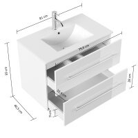 Waschtisch HOMELINE 81cm Grafit SoftTouch