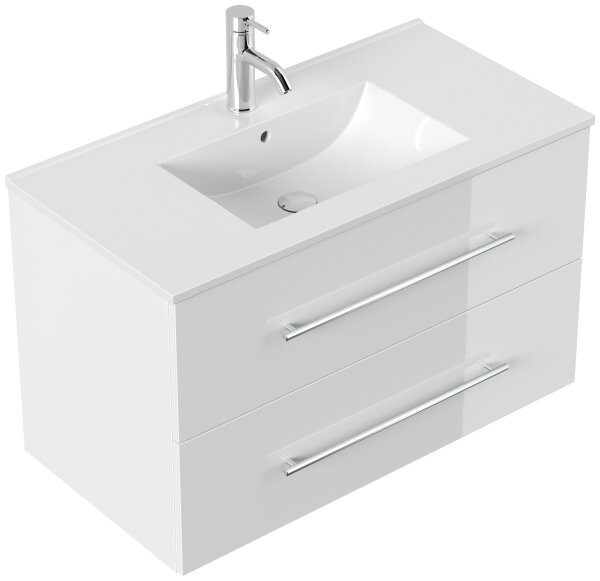 Waschtisch HOMELINE 91cm weiß hochglanz