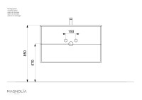 Waschtisch HOMELINE 91cm weiß hochglanz