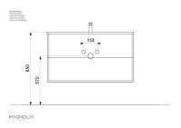 Waschtisch HOMELINE 101cm weiß hochglanz