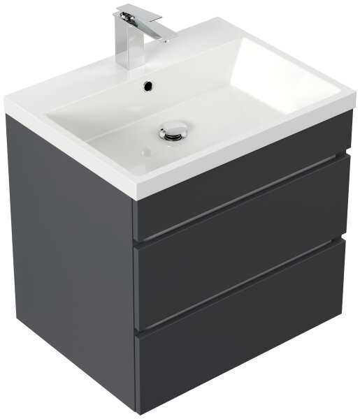 Waschtisch FELLINI 60cm Grafit SoftTouch