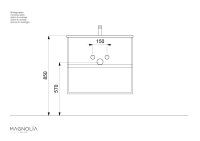 Waschtisch LIMES 71cm Grafit SoftTouch