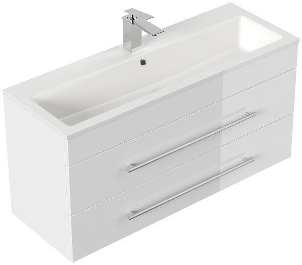 Waschtisch PORTUS 100cm weiß hochglanz (SlimLine)