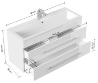 Waschtisch PORTUS 100cm weiß hochglanz (SlimLine)