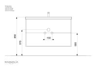 Waschtisch PORTUS 100cm weiß hochglanz (SlimLine)