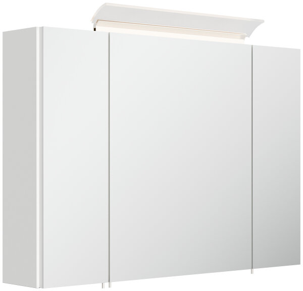 Spiegelschrank 90cm weiß hochglanz mit LED-Beleuchtung