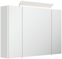 Spiegelschrank 90cm weiß hochglanz mit LED-Beleuchtung