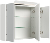 Spiegelschrank 90cm weiß hochglanz mit LED-Beleuchtung