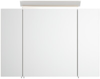 Spiegelschrank 90cm weiß hochglanz mit LED-Beleuchtung