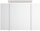 Spiegelschrank 90cm weiß hochglanz mit LED-Beleuchtung