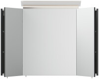 Spiegelschrank 90cm Grafit SoftTouch mit LED-Beleuchtung