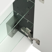 Spiegelschrank 90cm Grafit SoftTouch mit LED-Beleuchtung