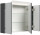 Spiegelschrank 90cm Grafit SoftTouch mit LED-Beleuchtung