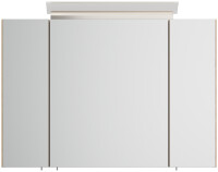 Spiegelschrank 90cm Eiche gold mit LED-Beleuchtung