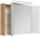 Spiegelschrank 90cm Eiche gold mit LED-Beleuchtung