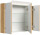 Spiegelschrank 90cm Eiche gold mit LED-Beleuchtung