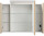 Spiegelschrank 90cm Eiche gold mit LED-Beleuchtung