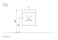 Waschtisch CUBI SlimLine 50cm Grafit SoftTouch