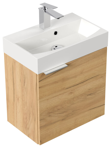 Waschtisch CUBI SlimLine 50cm Eiche gold