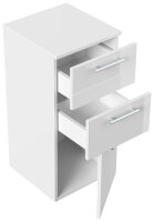 Midi-Hängeschrank 35,2x75x36,8cm weiss hochglanz