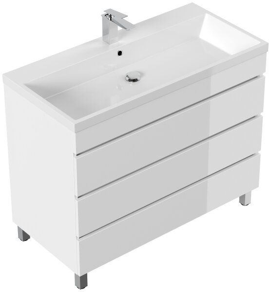 Waschtisch FELLINI S 100cm weiß hochglanz