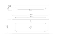Waschtisch FELLINI S 120cm weiß hochglanz