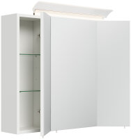 Spiegelschrank 75cm weiß hochglanz mit LED-Beleuchtung