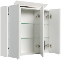 Spiegelschrank 75cm weiß hochglanz mit LED-Beleuchtung