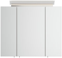 Spiegelschrank 75cm weiß hochglanz mit LED-Beleuchtung