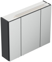 Spiegelschrank 75cm Grafit SoftTouch mit LED-Beleuchtung