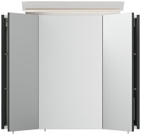 Spiegelschrank 75cm Grafit SoftTouch mit LED-Beleuchtung