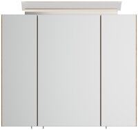 Spiegelschrank 75cm Eiche gold mit LED-Beleuchtung