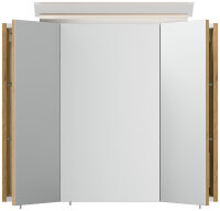Spiegelschrank 75cm Eiche gold mit LED-Beleuchtung