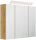 Spiegelschrank 75cm Eiche gold mit LED-Beleuchtung