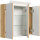 Spiegelschrank 75cm Eiche gold mit LED-Beleuchtung