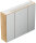 Spiegelschrank 75cm Eiche gold mit LED-Beleuchtung