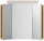 Spiegelschrank 75cm Eiche gold mit LED-Beleuchtung