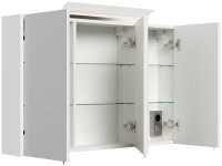 Spiegelschrank 100cm weiß hochglanz mit LED-Beleuchtung