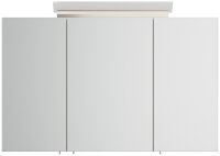 Spiegelschrank 100cm weiß hochglanz mit LED-Beleuchtung