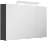 Spiegelschrank 100cm Grafit SoftTouch mit LED-Beleuchtung